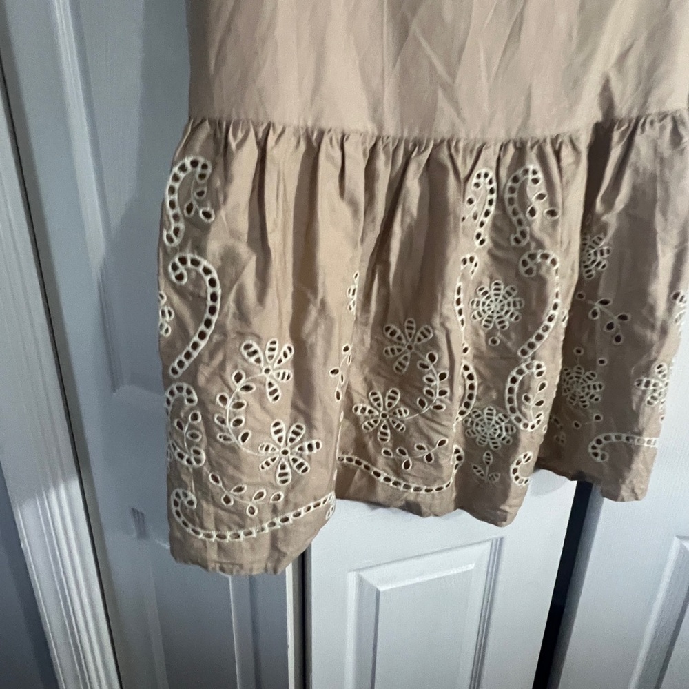 NWOT Moon River Tan Maxi Skirt with Embroidery - Picture 2 of 12